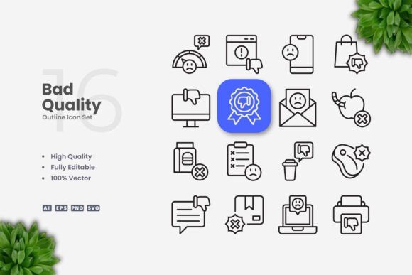 Bad Quality Icons – A Graphic Design Asset for Modern Content Publishing
