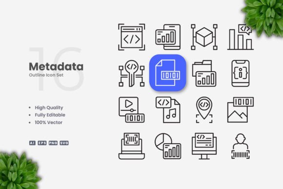 Metadata Icons: A Versatile Graphic Asset for Modern Design