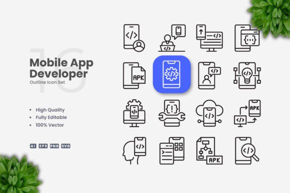 Mobile App Developer Icons Review