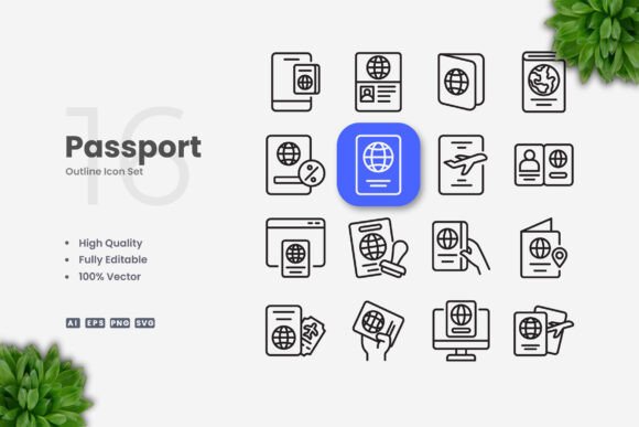 Passport Icons: A Designer's Take on Versatile Embroidery Graphics