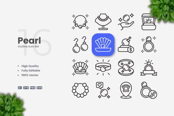 Pearl Icons – Clean Graphics for Handmade Creations