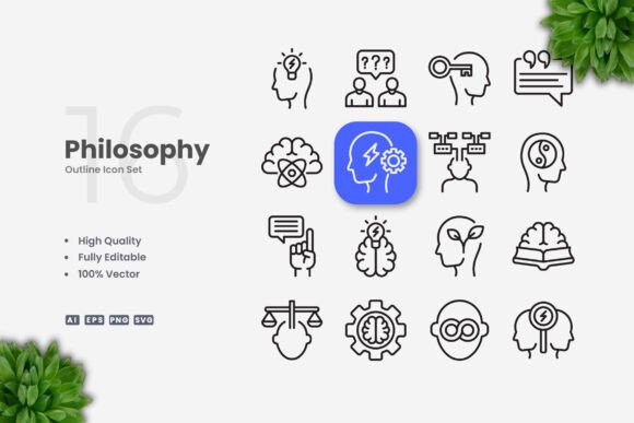 Philosophy Icons: A Modern Graphic Asset for Creative Projects