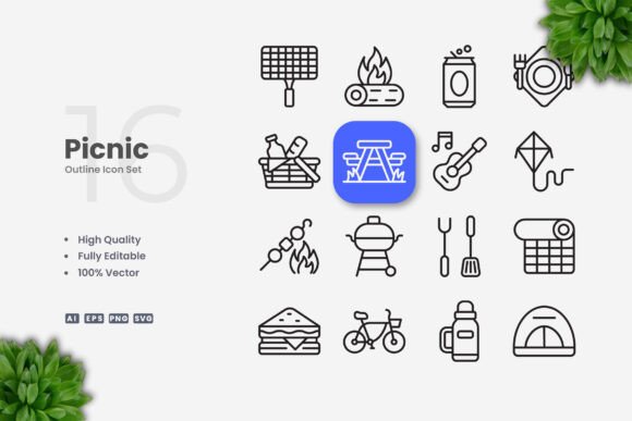 Picnic Icons: Simple Graphics for Modern Branding