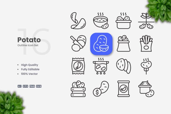 Potato Icons: Simple Graphics for Local Business Branding