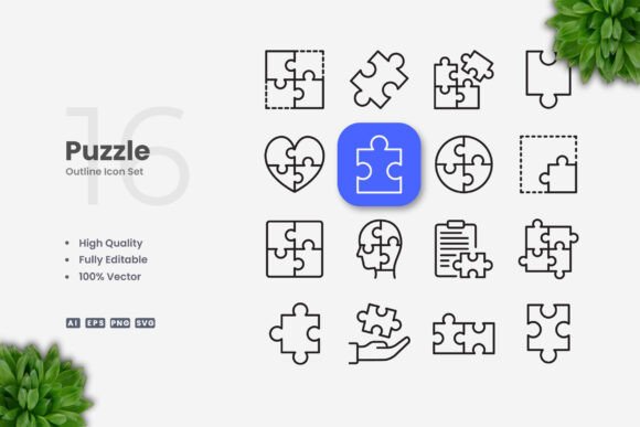 Puzzle Icons – Clean Graphics for Creative Sellers