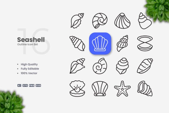 Seashell Icons: A Versatile Graphic Asset for Local Business Branding