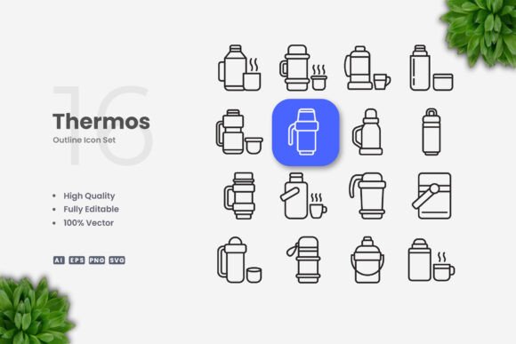 Thermos Icons: Modern Graphics for Clean Icon Design