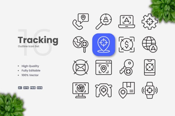 Tracking Icons: Clean Graphics for Modern Branding