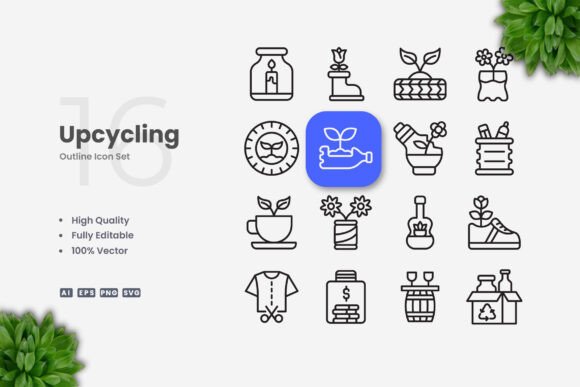 Upcycling Icons: Modern Graphics for Clean Editorial Design